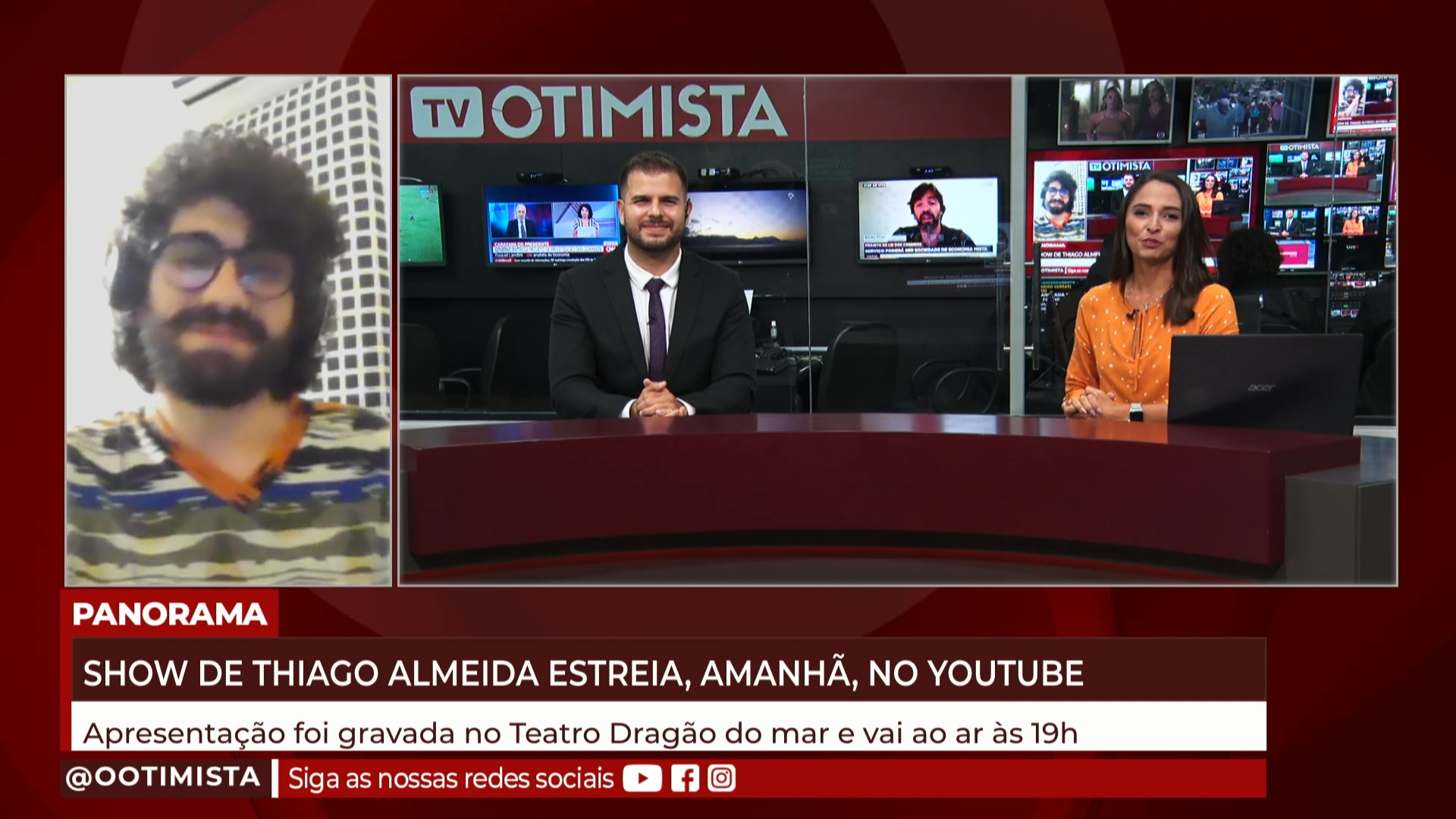 Musico, Thiago Almeida comenta sobre seu show gravado no Teatro Dragão do Mar