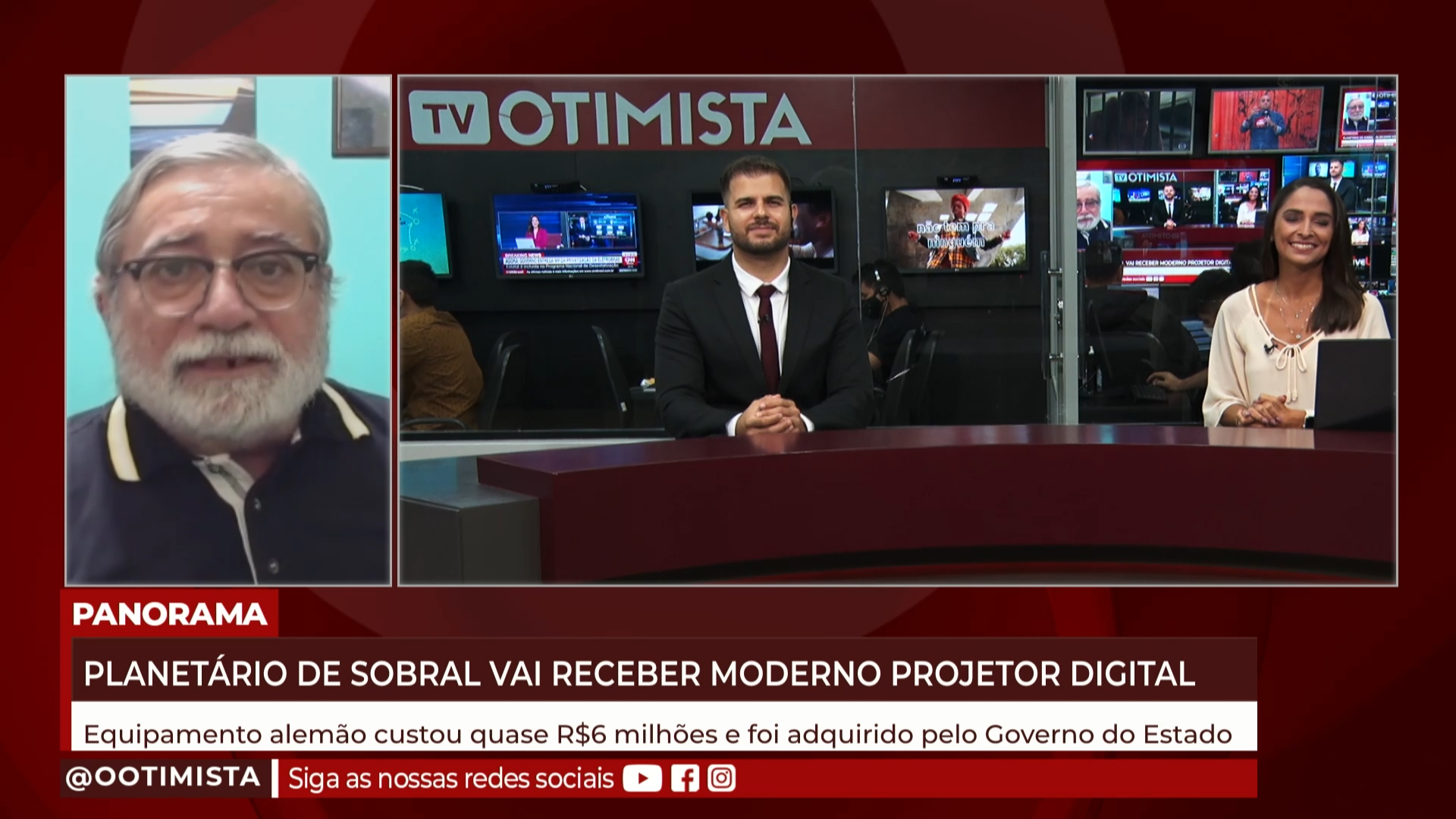 Dermeval Carneiro, Cood da instalação de planetário, comenta sobre novo equipamento moderno