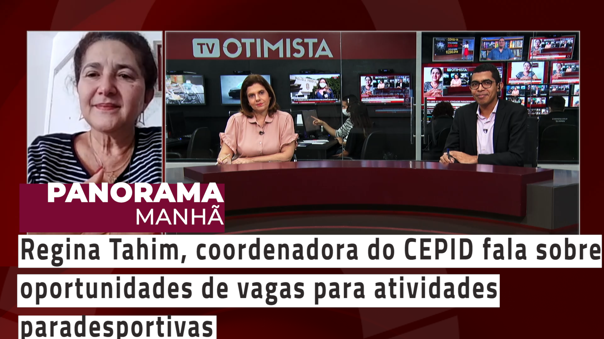 Regina Tahim, coordenadora do CEPID fala sobre oportunidsdes de vagas para atividades paraesportivas