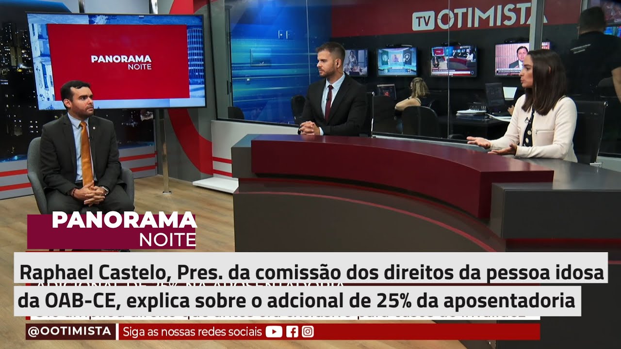 Panorama Noite – Raphael Castelo, explica sobre o adcíonal de 25% da aposentadoria – 02/02/2021