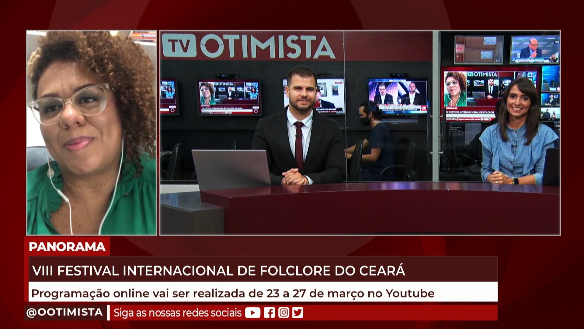 Sheila Fernandes, coord. do festival, celebra VIII festival internacional do folclore do Ceará