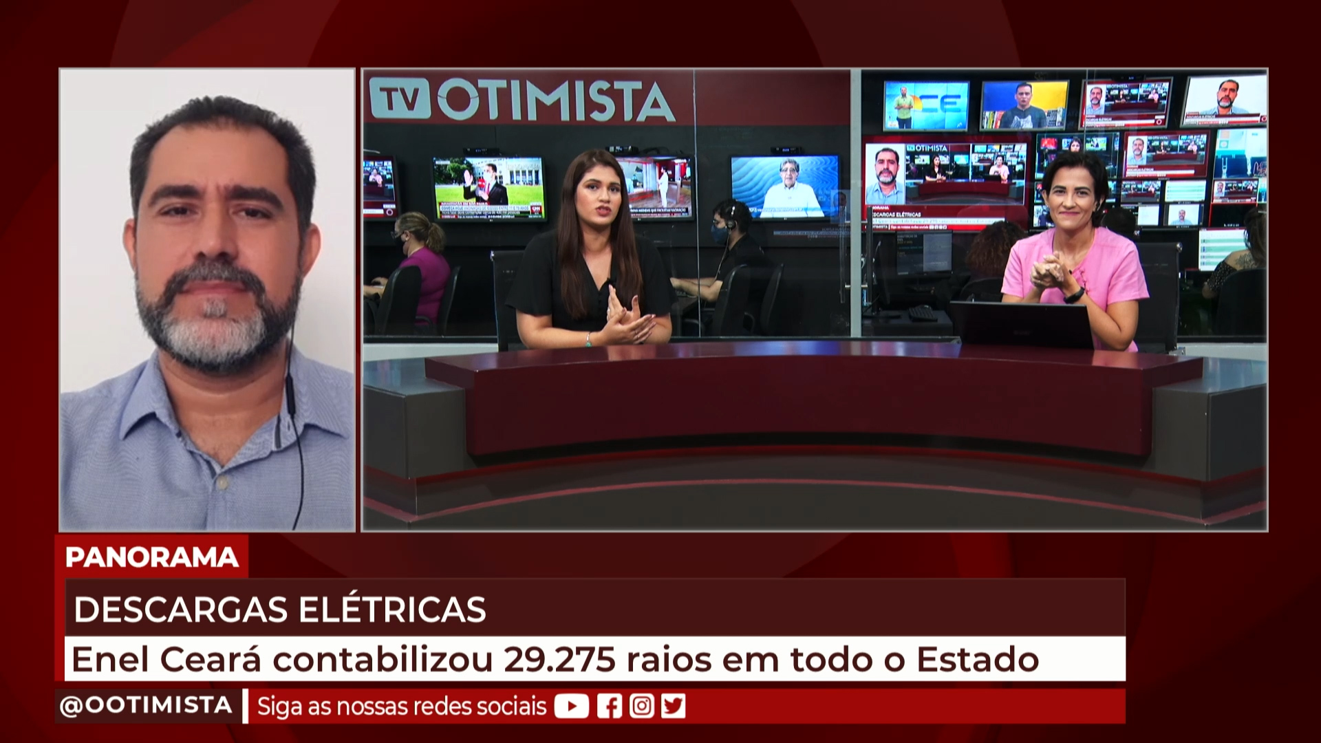 Eduardo Gomes, gerente de manutenção da Enel, explica que empresa contabilizou 29.275 raios no Ceará