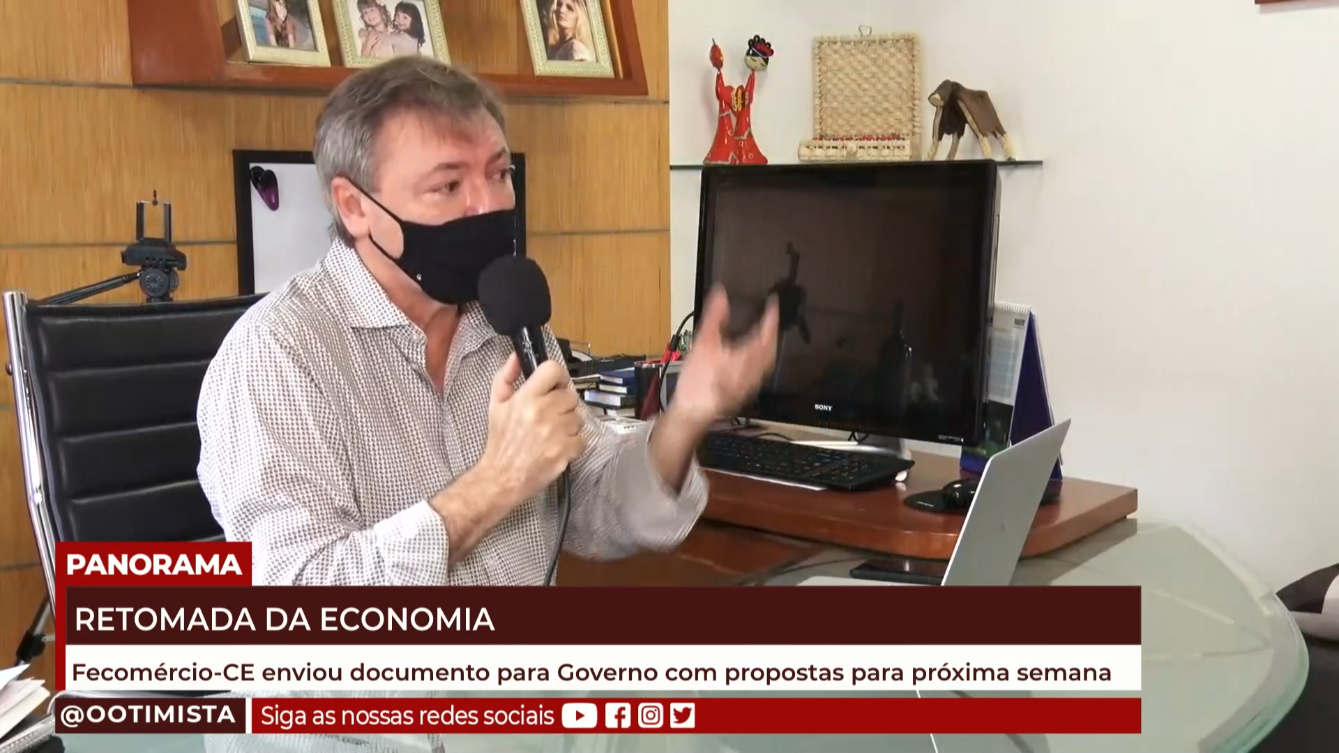 Maurício Filizola, Pres da Fecomércio-CE, Envia documento para Governo com proposta da reabertura de mercado
