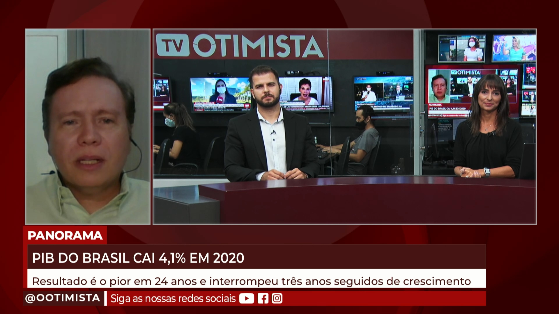 Ricardo Coimbra, economista, explica a queda de 4,1% no PIB do Brasil em 2020