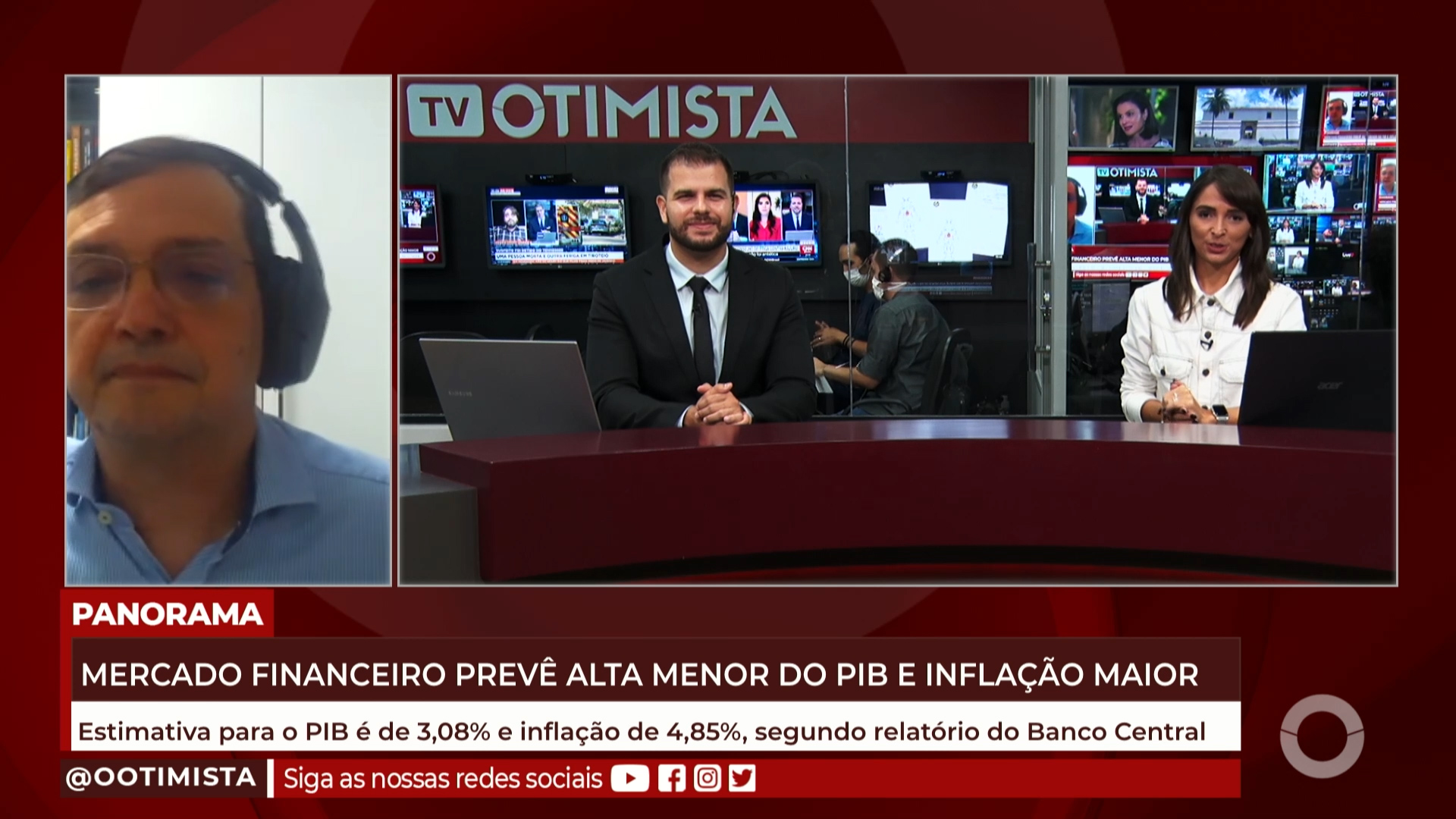 Mercado financeiro prevê alta menor do PIB e inflação maior