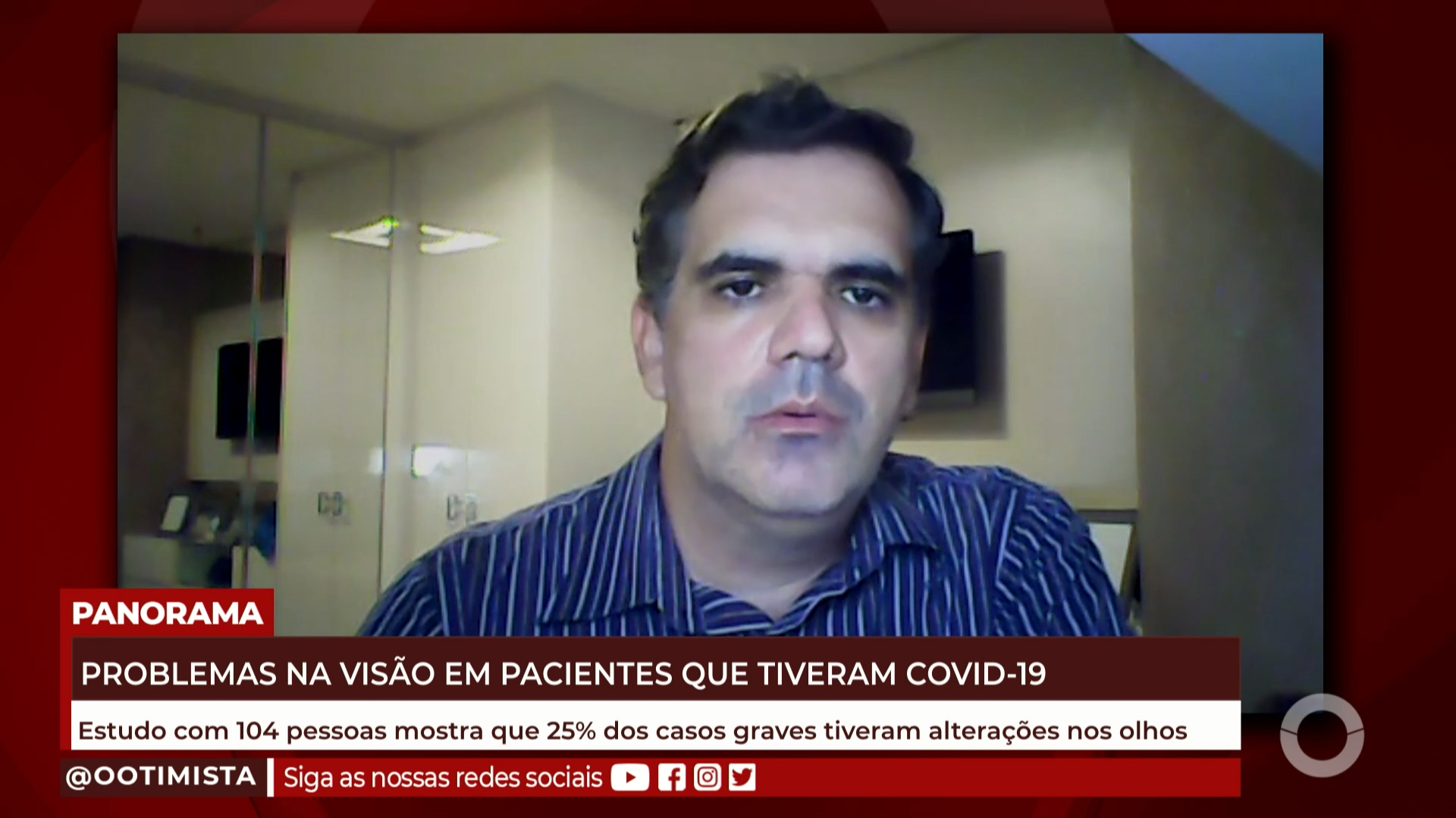 Problemas na visão em pacientes que tiveram COVID-19