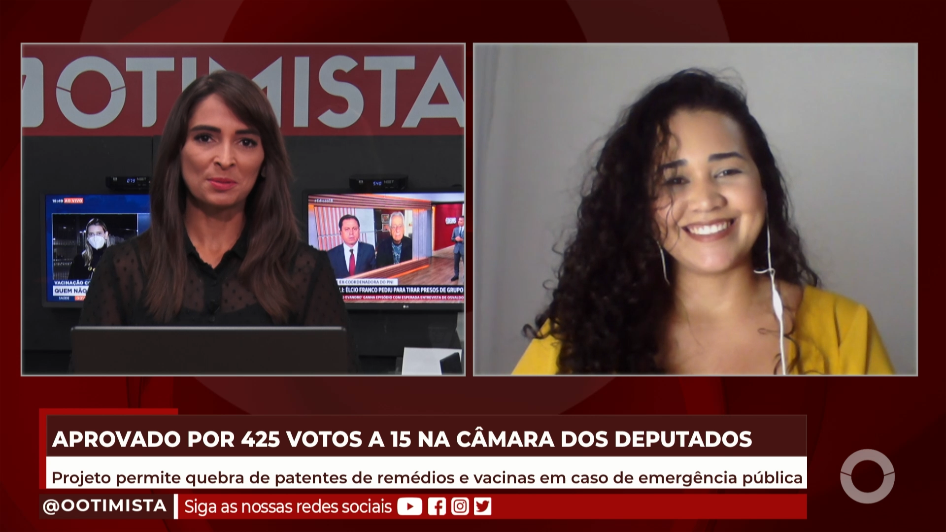 Câmara aprova texto-base de projeto que permite quebra de patentes para vacinas