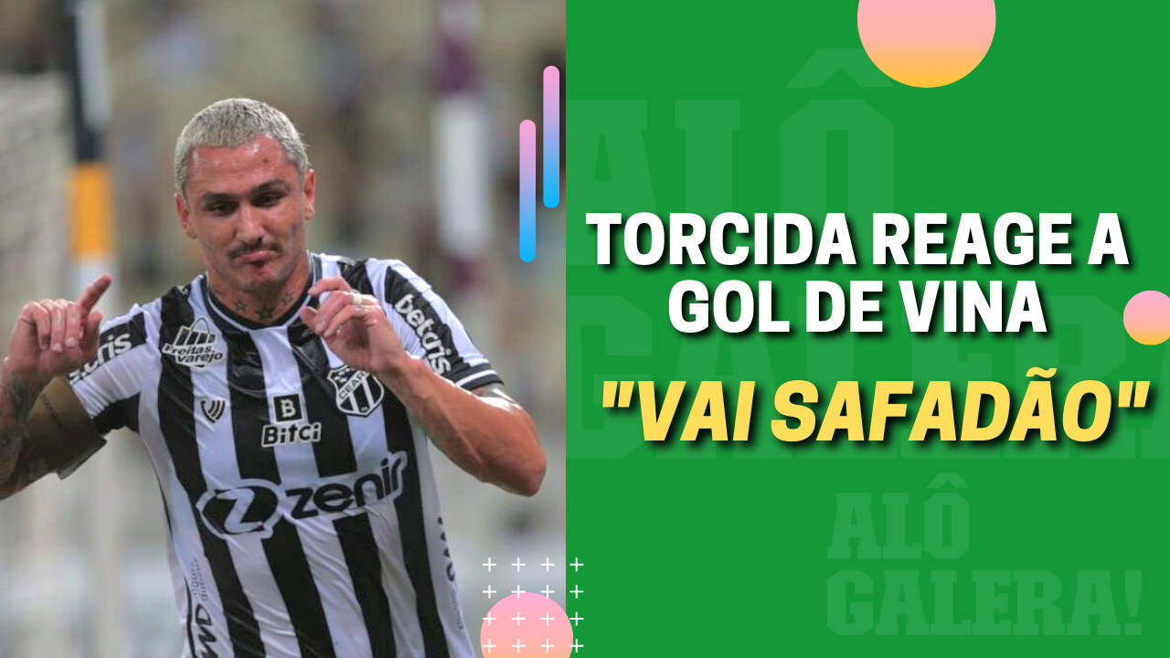 Torcida do Ceará reage a gol de Vina